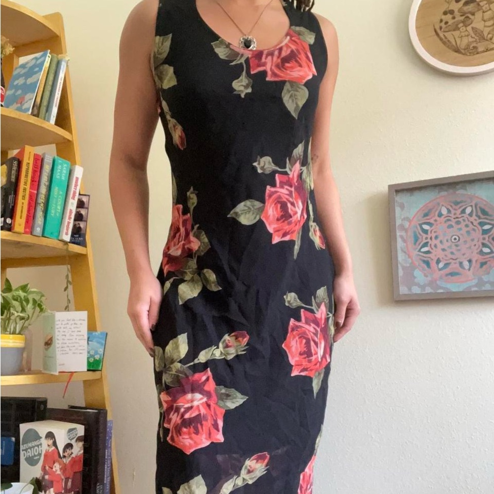 vintage floral maxi dress 🥀